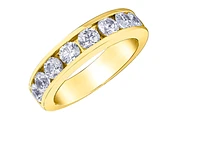 14K White, Yellow, or Rose Gold 0.30-2.00cttw Canadian Channel Set Diamond Band - / Carat Total