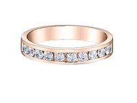 14K White, Yellow, or Rose Gold 0.30-2.00cttw Canadian Channel Set Diamond Band - / Carat Total