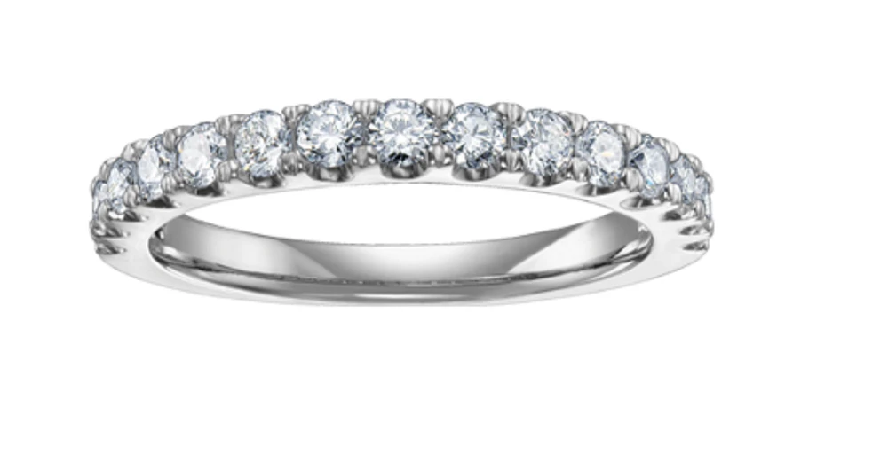 18K White, Yellow, or Rose Gold 0.50-0.60cttw Canadian Diamond Band - / Carat Total