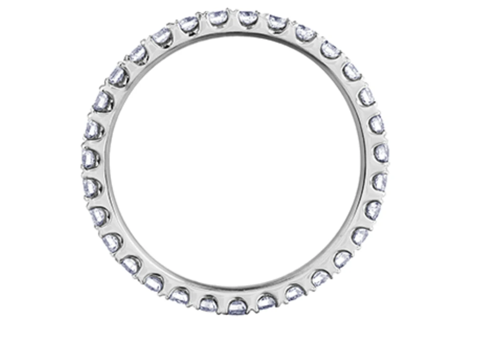 18K White, Yellow, or Rose Gold 0.74cttw Canadian Diamond Eternity Band