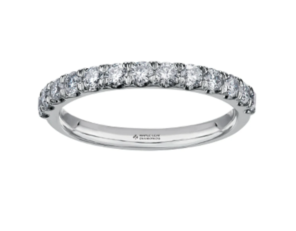 18K White, Yellow, or Rose Gold 0.50-1.50cttw Canadian Diamond Band - / Carat Total