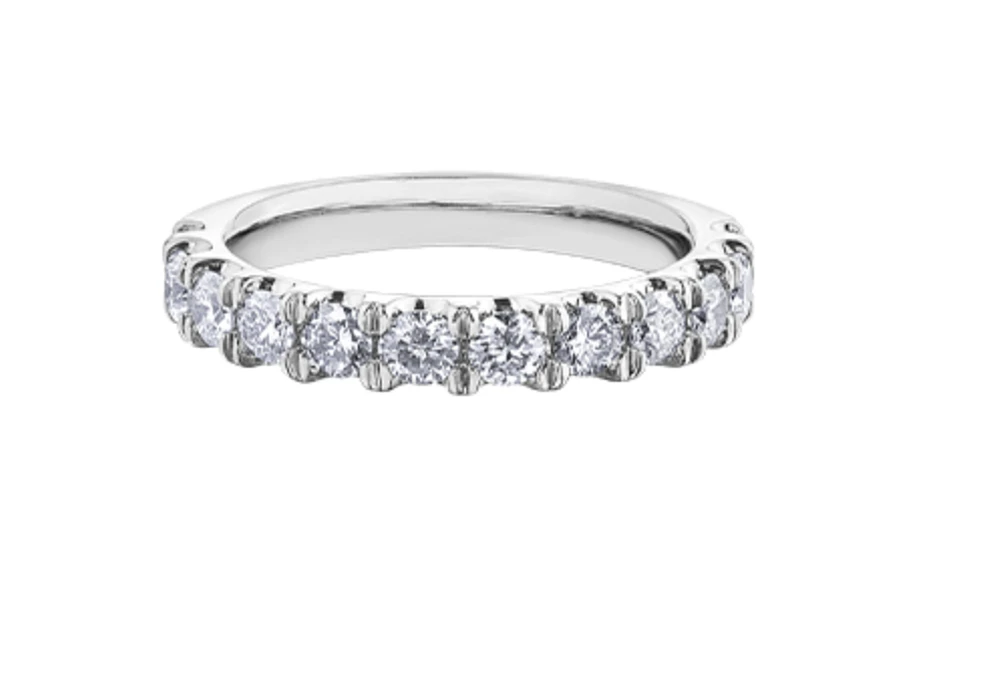 18K White, Yellow, or Rose Gold 0.50-1.50cttw Canadian Diamond Band - / Carat Total