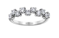 18K White, Yellow, or Rose Gold 0.40-0.75cttw Canadian Diamond Band - / Carat Total