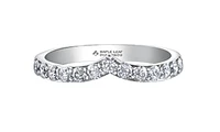 18K White, Yellow, or Rose Gold With Palladium Alloy (hypoallergenic) 0.30-0.52cttw Canadian Diamond Band - / Carat Total
