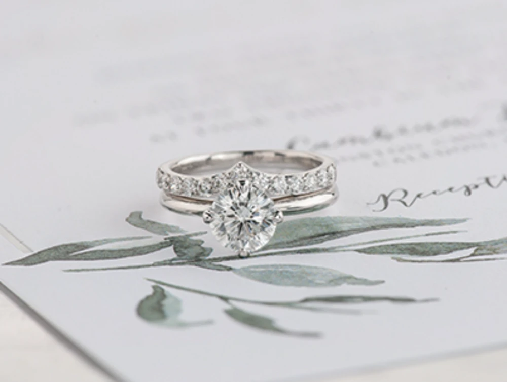 18K White, Yellow, or Rose Gold With Palladium Alloy (hypoallergenic) 0.30-0.52cttw Canadian Diamond Band - / Carat Total
