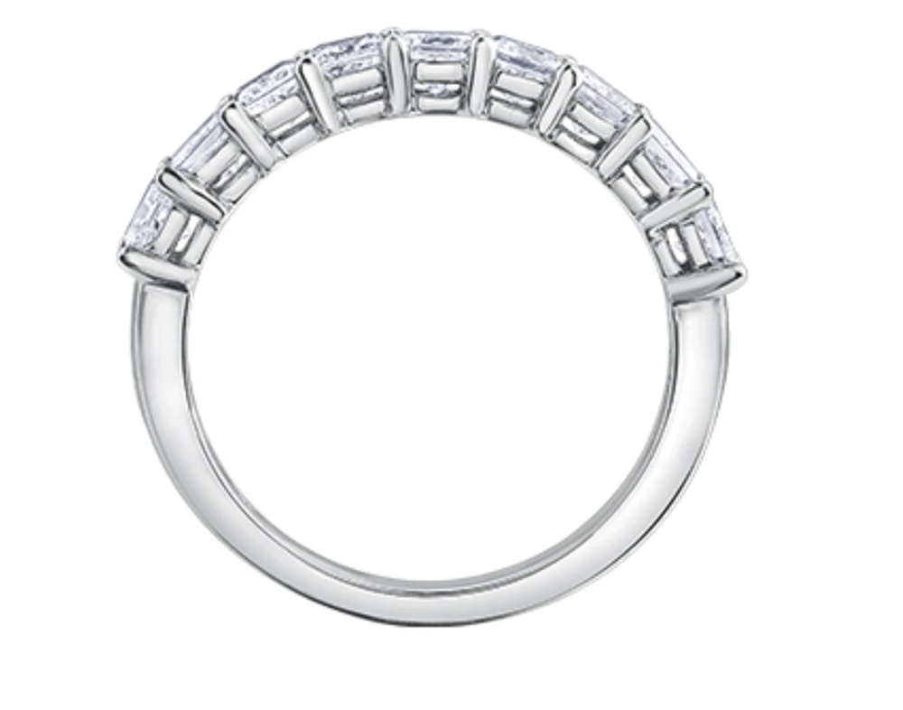 18K White, Yellow, or Rose Gold With Palladium Alloy (hypoallergenic) 1.35-2.07cttw Canadian Diamond Band - / Carat Total