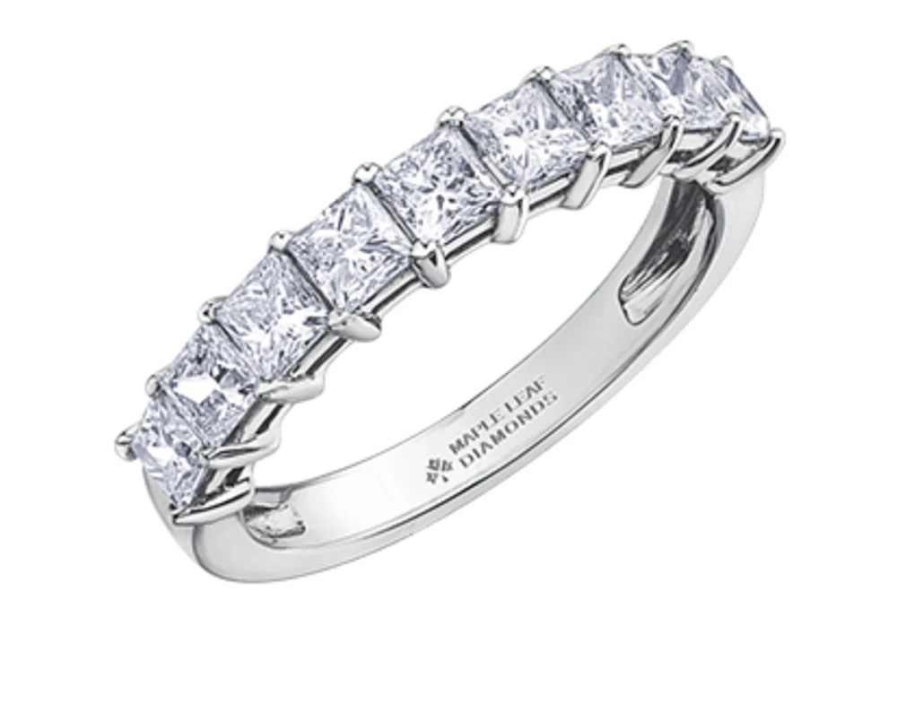 18K White, Yellow, or Rose Gold With Palladium Alloy (hypoallergenic) 1.35-2.07cttw Canadian Diamond Band - / Carat Total