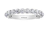 18K White, Yellow, or Rose Gold with Palladium Alloy (hypoallergenic) 0.50-1.20cttw Canadian Diamond Band - / Carat Total