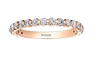 18K White, Yellow, or Rose Gold with Palladium Alloy (hypoallergenic) 0.50-1.20cttw Canadian Diamond Band - / Carat Total