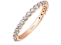 18K White, Yellow, or Rose Gold with Palladium Alloy (hypoallergenic) 0.50-1.20cttw Canadian Diamond Band - / Carat Total