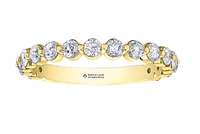 18K White, Yellow, or Rose Gold with Palladium Alloy (hypoallergenic) 0.50-1.20cttw Canadian Diamond Band - / Carat Total