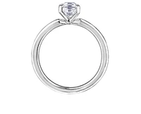 18K White Gold & Palladium Alloy (hypoallergenic) -1.00cttw Emerald Cut Canadian Diamond Engagement Ring