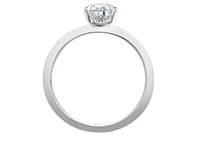 18K White Gold & Palladium Alloy (hypoallergenic) -1.00cttw Pear Shape Canadian Diamond Engagement Ring