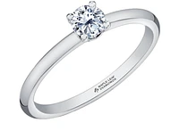 18K Gold & Palladium Alloy (hypoallergenic) -1.00cttw Round Brilliant Canadian Diamond Engagement Ring