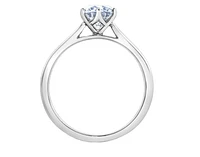 18K White Gold & Palladium Alloy (hypoallergenic) 1.25cttw Round Brilliant Canadian Diamond Engagement Ring - /