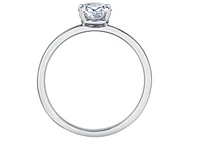 18K White Gold & Palladium Alloy (hypoallergenic) 0.50-1.00cttw Oval Shape Canadian Diamond Engagement Ring - / 0.70 Carat Total
