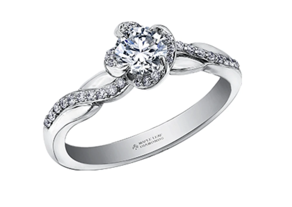 18K White Gold Palladium Alloy (hypoallergenic) 0.65cttw Round Brilliant Canadian Diamond Engagement Ring - /