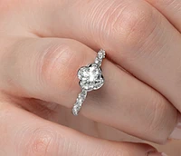 18K White Gold Palladium Alloy (hypoallergenic) 0.51-0.95cttw Round Brilliant Canadian Diamond Engagement Ring - / 0.51 Carat Total