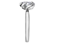18K White Gold Palladium Alloy (hypoallergenic) 0.33-0.55cttw Oval Cut Canadian Diamond Engagement Ring - / 0.33 Carat Total