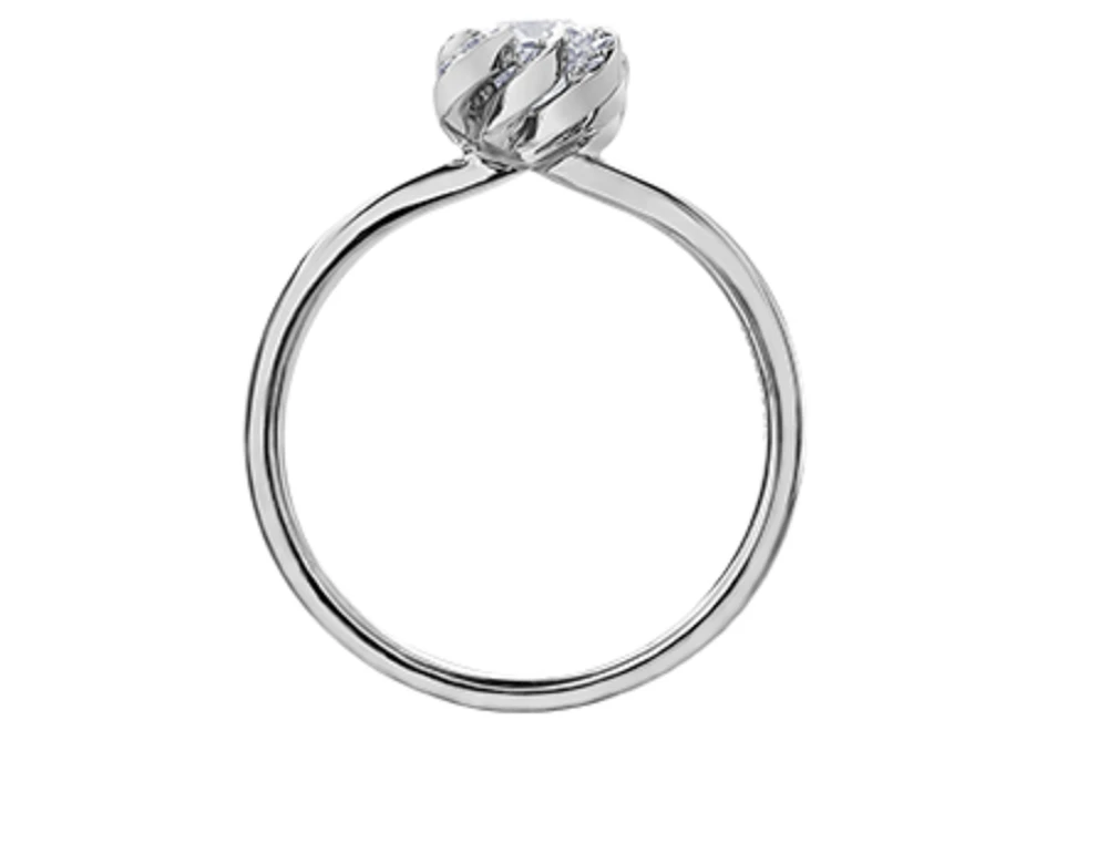18K White Gold Palladium Alloy (hypoallergenic) 0.33-1.08cttw Princess Cut Canadian Diamond Engagement Ring - / 0.33 Carat Total