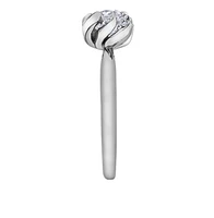 18K White Gold Palladium Alloy (hypoallergenic) 0.33-1.08cttw Princess Cut Canadian Diamond Engagement Ring - / 0.33 Carat Total