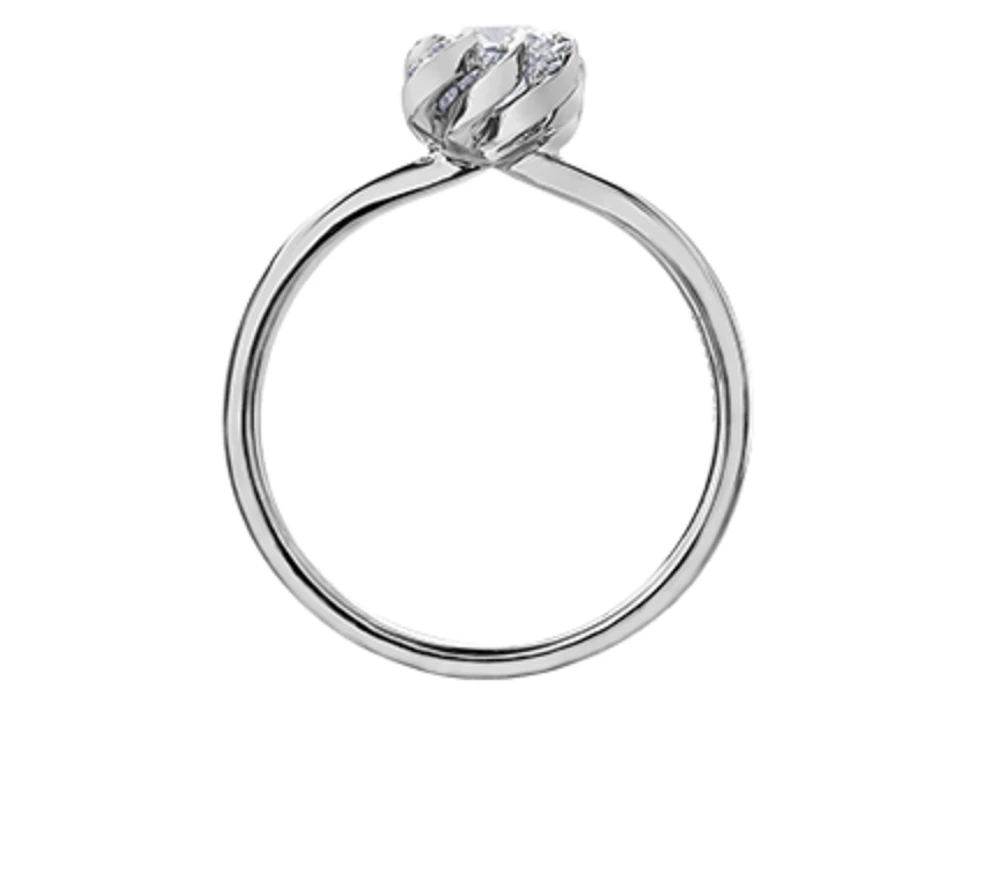 18K White Gold Palladium Alloy (hypoallergenic) 0.33-1.08cttw Cushion Cut Canadian Diamond Engagement Ring - / 0.33 Carat Total