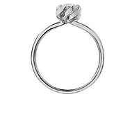 18K White Gold Palladium Alloy (hypoallergenic) 0.33-1.08cttw Cushion Cut Canadian Diamond Engagement Ring - / 0.33 Carat Total