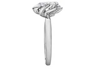 18K White Gold Palladium Alloy (hypoallergenic) 0.56cttw Marquise Shape Canadian Diamond Engagement Ring - /