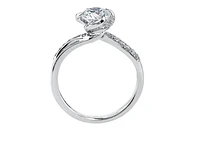 18K White Gold Palladium Alloy (hypoallergenic) -1.20cttw Round Brilliant Canadian Diamond Engagement Ring