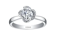 18K White Gold Palladium Alloy (hypoallergenic) 0.25-1.08cttw Round Brilliant Canadian Diamond Engagement Ring - / 0.25 Carat Total