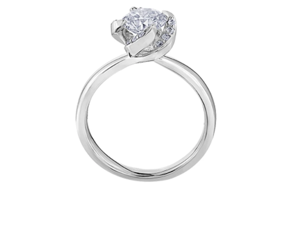18K White Gold Palladium Alloy (hypoallergenic) 0.25-1.08cttw Round Brilliant Canadian Diamond Engagement Ring - / 0.25 Carat Total