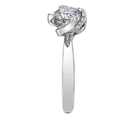 18K White Gold Palladium Alloy (hypoallergenic) 0.25-1.08cttw Round Brilliant Canadian Diamond Engagement Ring - / 0.25 Carat Total
