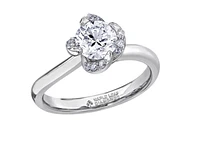 18K White Gold Palladium Alloy (hypoallergenic) 0.40-1.10cttw Round Brilliant Canadian Diamond Engagement Ring - / 0.40 Carat Total