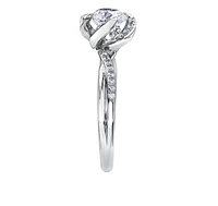 18K White Gold Palladium Alloy (hypoallergenic) -1.20cttw Round Brilliant Canadian Diamond Engagement Ring