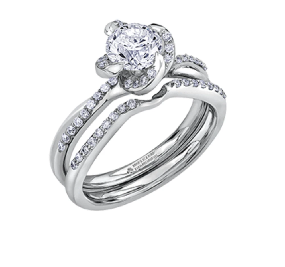 18K White Gold Palladium Alloy (hypoallergenic) -1.20cttw Round Brilliant Canadian Diamond Engagement Ring