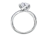 18K White Gold Palladium Alloy (hypoallergenic) -1.20cttw Round Brilliant Canadian Diamond Engagement Ring