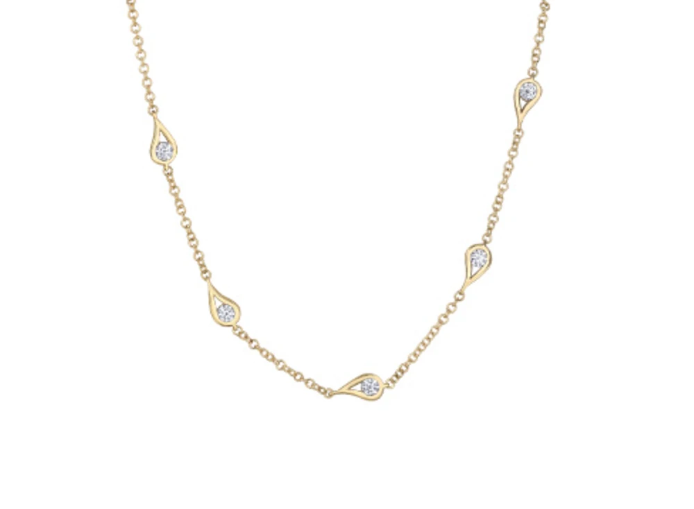 14K Yellow Gold 0.32cttw Canadian Diamond Tennis Bracelet