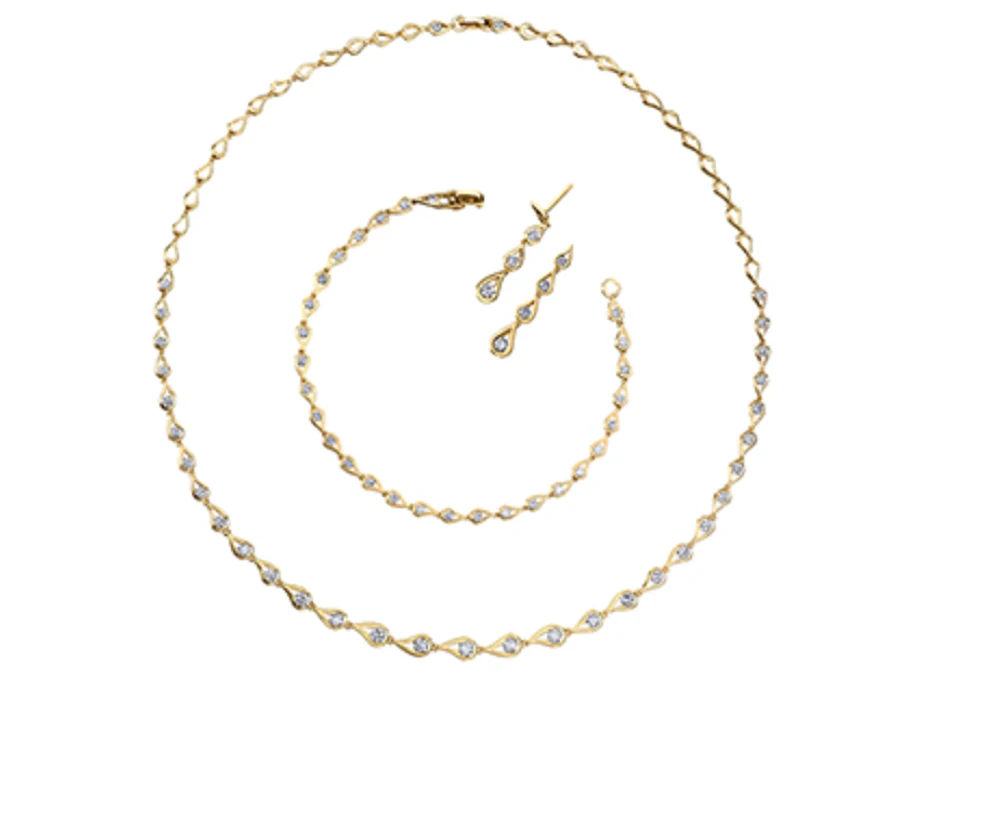 14K Yellow Gold 0.64cttw Round Brilliant Canadian Diamond Dangle Earrings