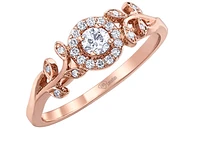 10K Rose Gold  0.25cttw Canadian Diamond Engagement Ring - / 4.5