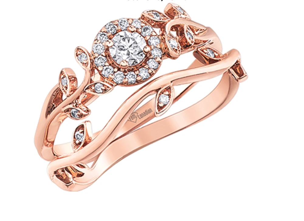10K Rose Gold  0.25cttw Canadian Diamond Engagement Ring - / 4.5