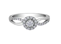 10K White Gold 0.30cttw Canadian Diamond Engagement Ring