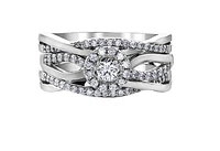 10K White Gold 0.30cttw Canadian Diamond Engagement Ring