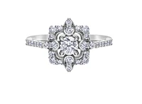 14K White Gold 0.75cttw Canadian Diamond Engagement Ring - / 4.5