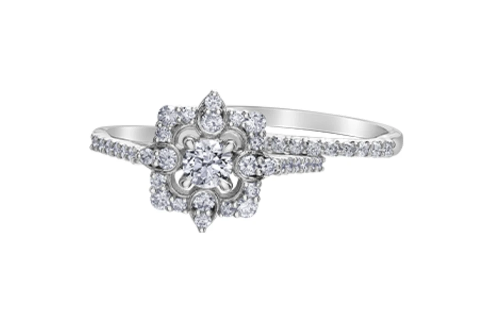 14K White Gold 0.75cttw Canadian Diamond Engagement Ring - / 4.5
