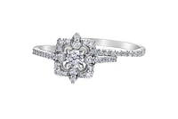 14K White Gold 0.75cttw Canadian Diamond Engagement Ring - / 4.5