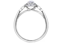 10K White Gold 0.41cttw Round Brilliant Canadian Diamond Engagement Ring