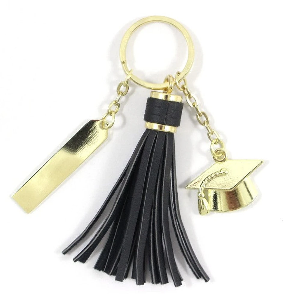 GOLD PLATED AND BLACK GRADUATION KEY - BC7517
