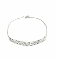 Sterling Silver & Cubic Zirconia Bracelet 7"