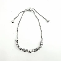 Sterling Silver & Cubic Zirconia Bracelet 7"