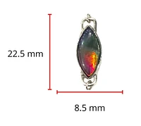 925 Sterling Silver Ammolite Bracelet - 16mm x 7mm